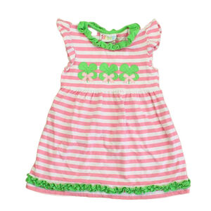 Jelly Bean Girls Pink | White | Green Shamrocks Dress size: 24 Months